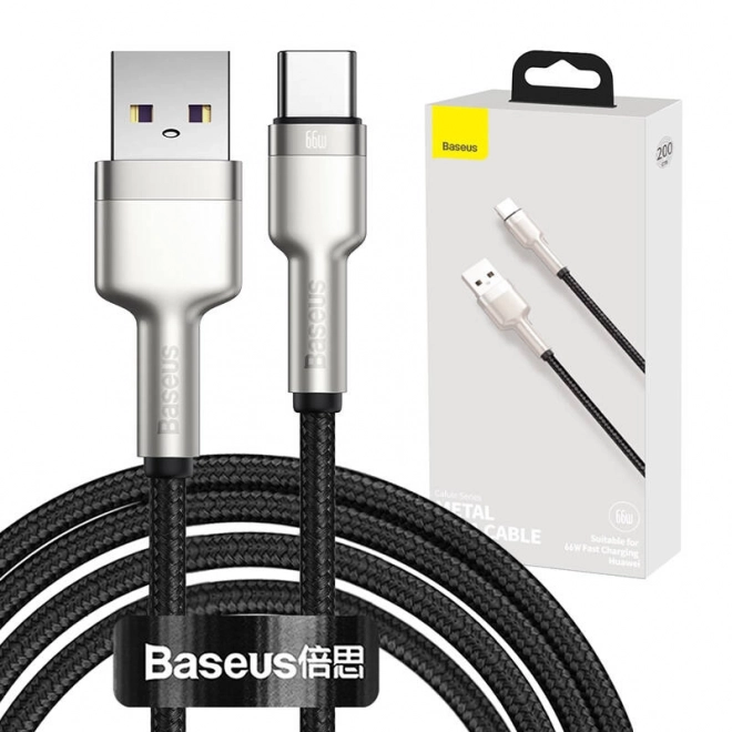 Kábel USB na USB-C Baseus Cafule 66 W, 2 m (čierny)