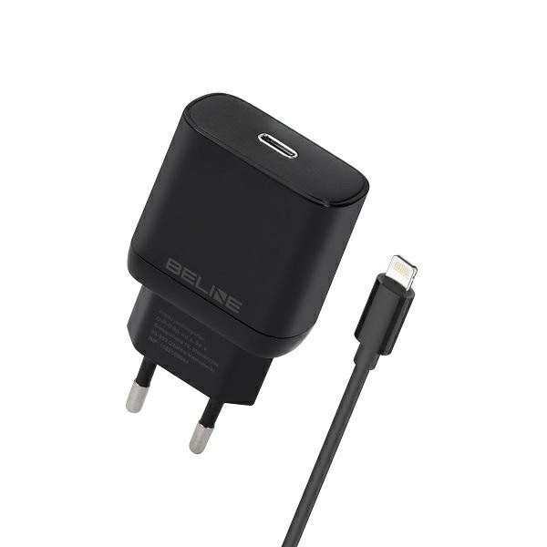 30W sieťová nabíjačka GaN USB-C + kábel lightning – Čierna