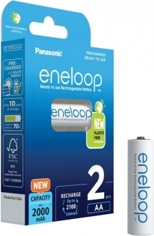 Nabíjateľné batérie AA ENELOOP 2000 mAh, 2 ks