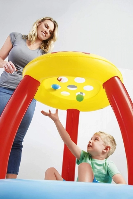 Fisher Price kolíska so strieškou a loptičkami Zvierací priatelia 89 x 89 x 84 cm