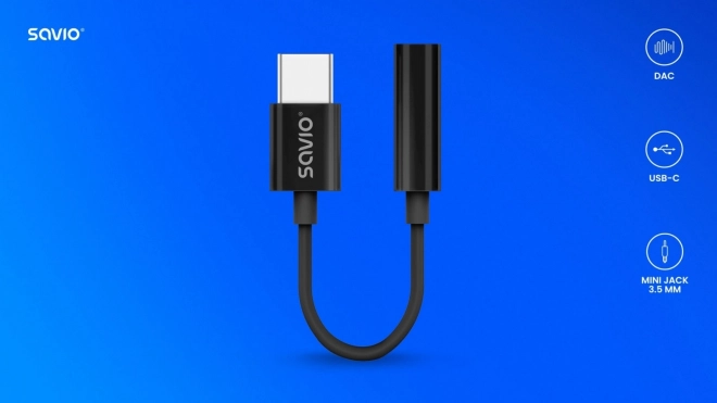 Adaptér audio - USB-C na jack 3,5 mm