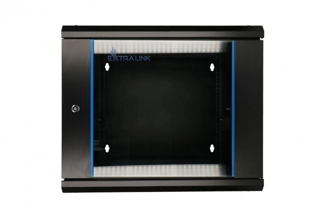 Nástenná dvojsekčná rack skriňa 6U 600x600 čierna