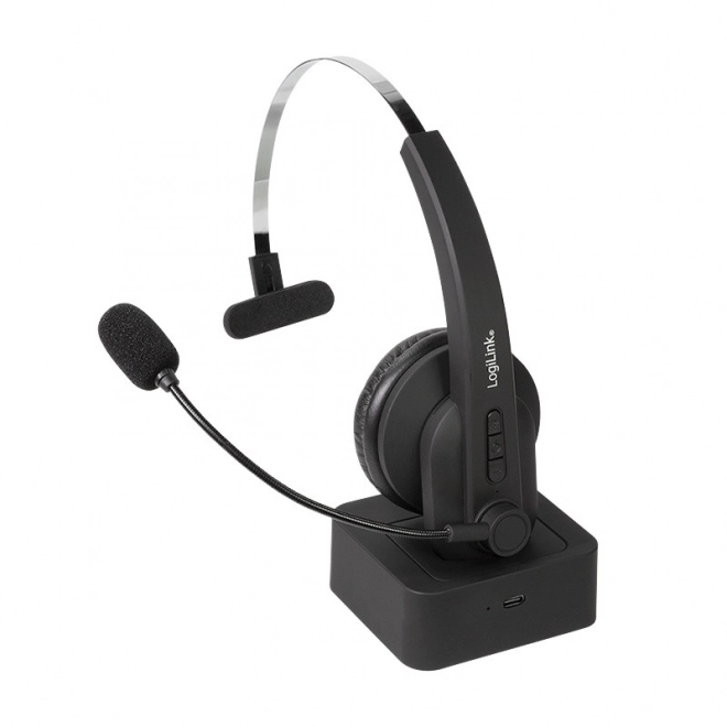 Bluetooth slúchadlo s mikrofónom a nabíjacou stanicou