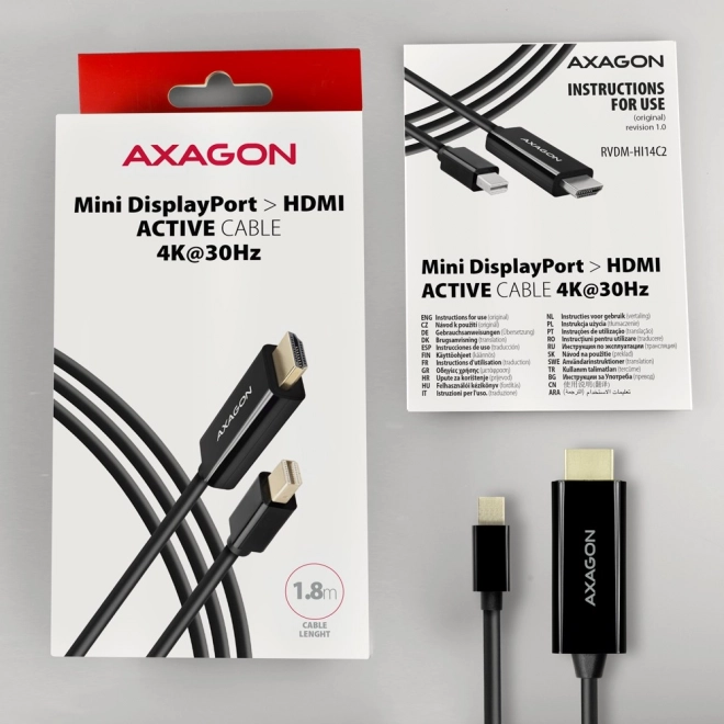 Aktívny kábel Mini DisplayPort na HDMI 1.4 1.8m
