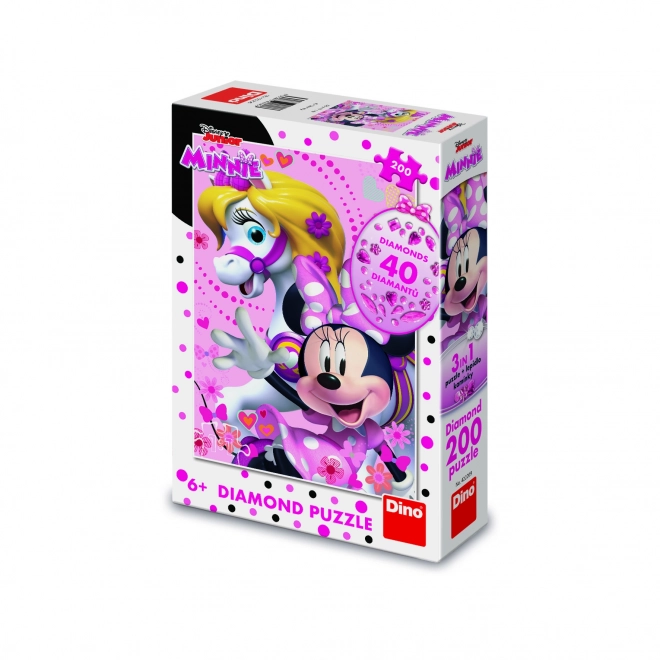 Minnie Mouse diamantové puzzle 200 ks