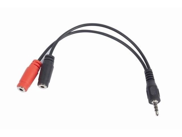 Adaptér s 4-pinovým mini Jackom na 2x mini Jack