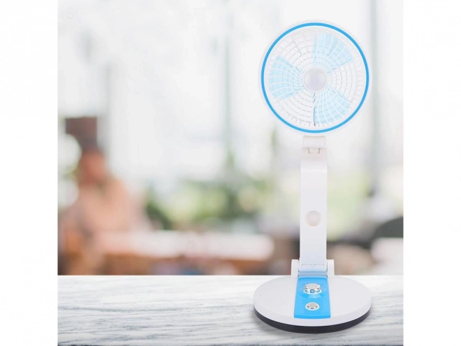 Skladací bezdrôtový ventilátor s LED lampou