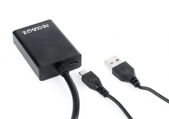 Konvertor VGA na HDMI čierny 15 cm