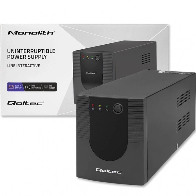 Záložný zdroj UPS Qoltec 1500VA 900W