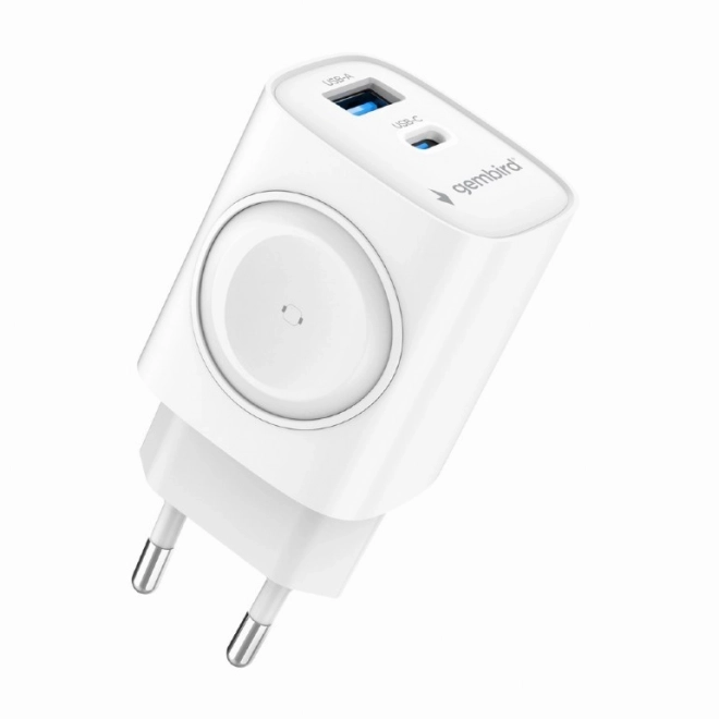 Výkonná USB nabíjačka s PowerDelivery a Quick Charge, biela