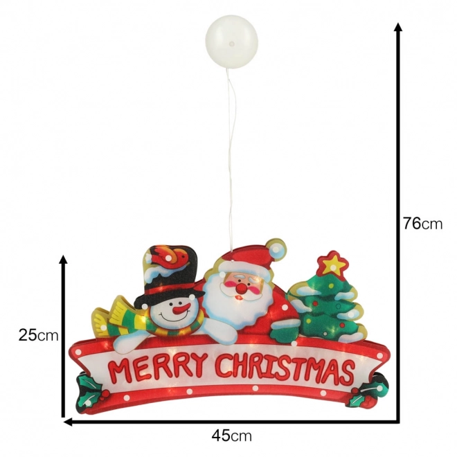 Vianočná závesná LED dekorácia Merry Christmas 45 cm