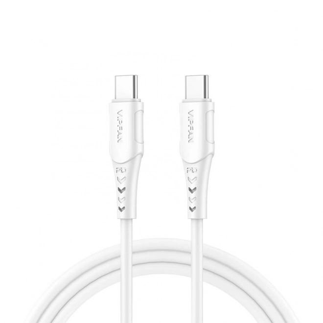 Kabel USB-C na USB-C Vipfan 60W biely