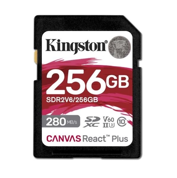 Pamäťová karta Kingston Canvas React Plus SD 256GB UHS-II 4K