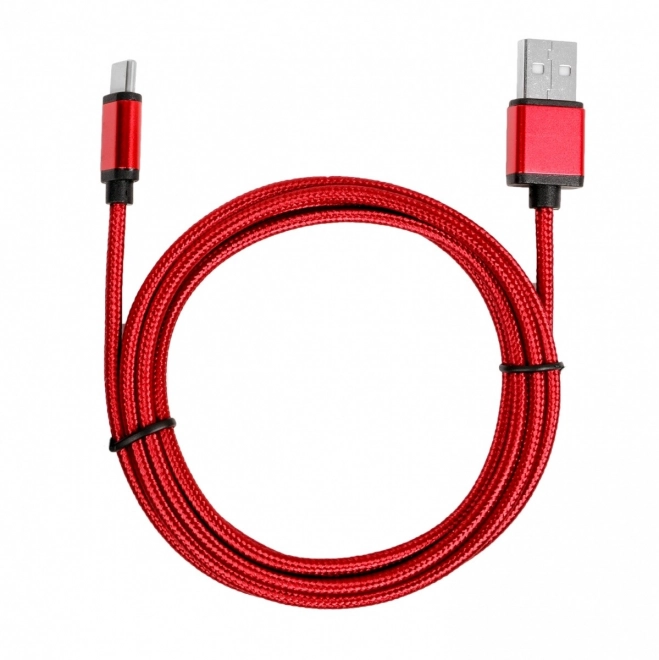 Kábel USB-USB C 1,5m rubínový šnúrka