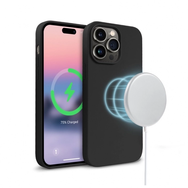 Magnetické puzdro na iPhone 14 Pro Max s MagSafe čierne