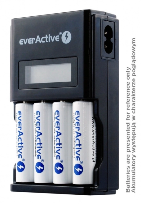 Čierna nabíjačka everActive NC-450 pre AA/AAA batérie