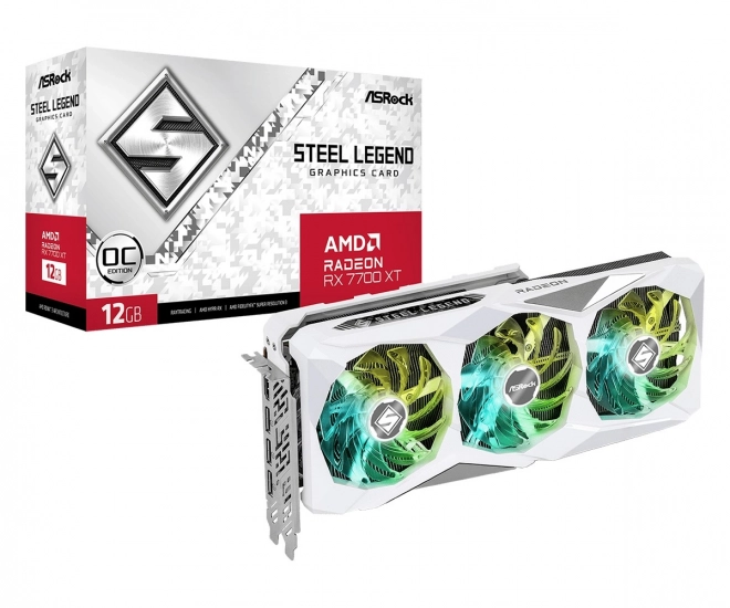 Grafická karta Radeon RX 7700 XT Steel Legend OC 12G GDDR6