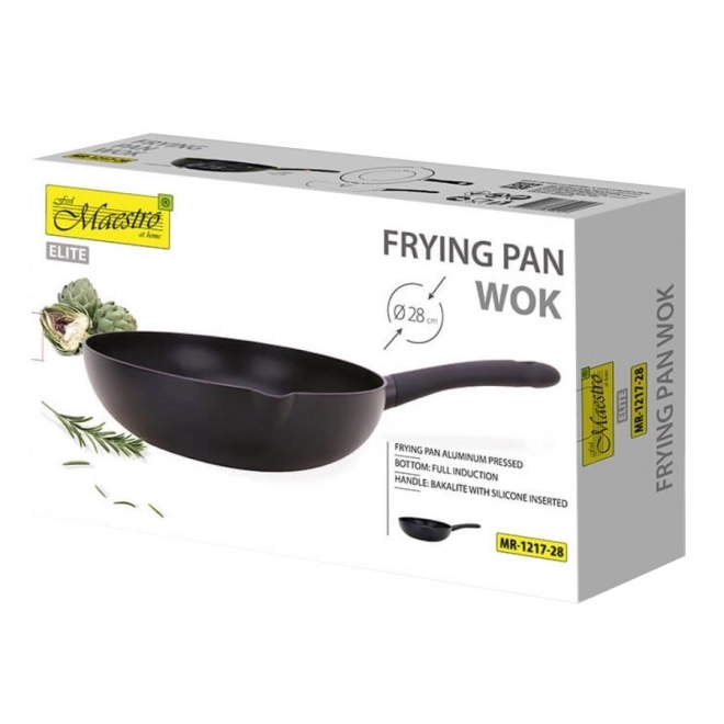 Wok Maestro s mramorovou povrchovou úpravou 28 cm