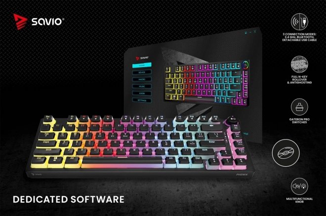 Bezdrôtová mechanická klávesnica Phenix Gateron Yellow Pro