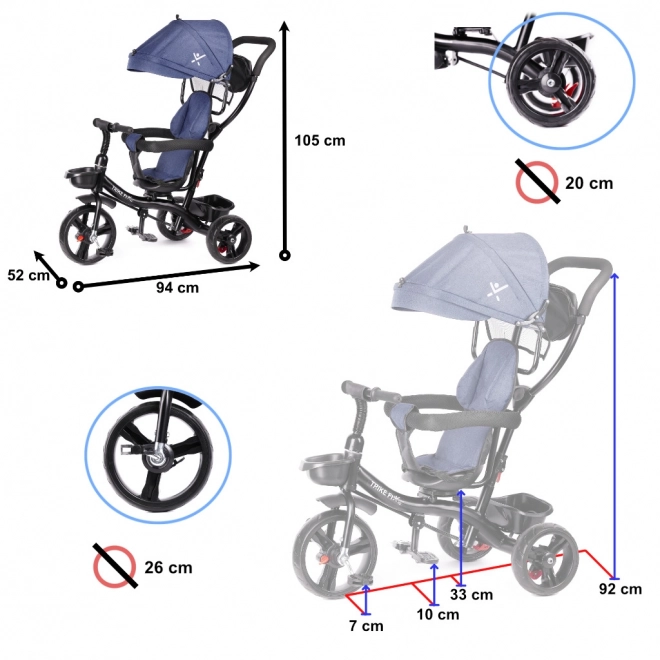 Trojkolesový bicykel Trike Fix Lite