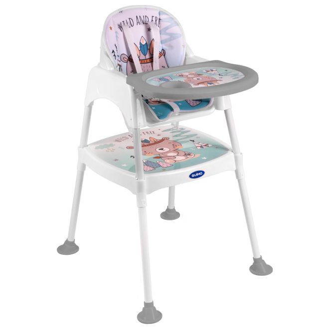 Detská vysoká stolička 3v1 modrá