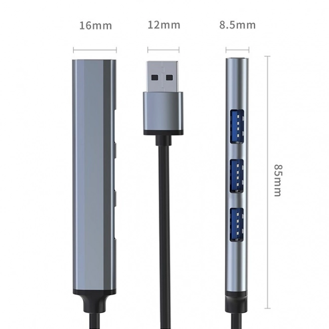 USB hub 4v1 Qoltec