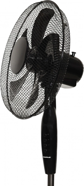 Stojací podlahový ventilátor – 3 režimy, 5 lopatiek, čierny