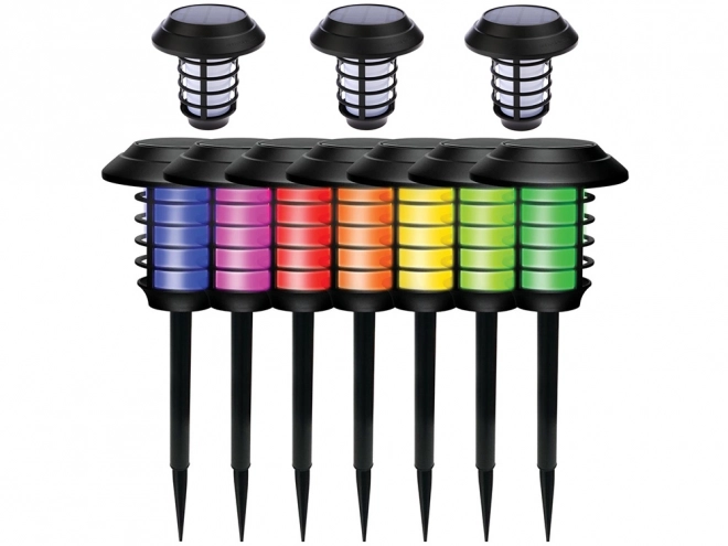 Solárna záhradná lampa s RGB ovládačom