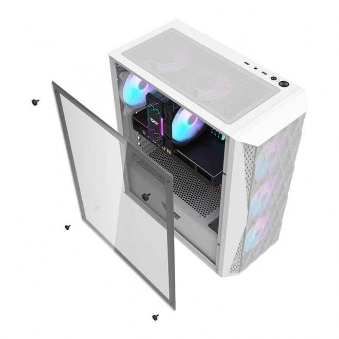 Počítačová skriňa Darkflash DK352 Mesh biela