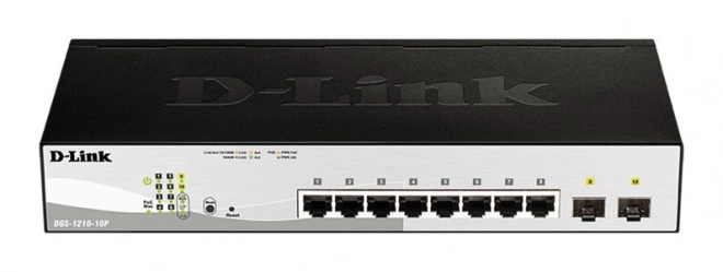 Prepínač DGS-1210-10P s 8GE PoE a 2SFP