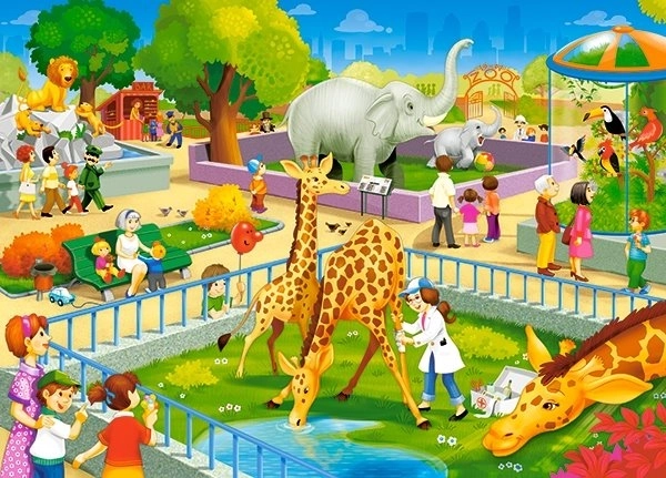 Puzzle Návšteva ZOO 60 dielikov