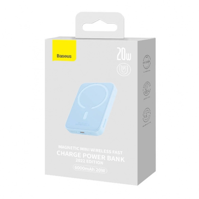 Powerbanka Baseus Magnetic Mini 6000mAh 20W modrá