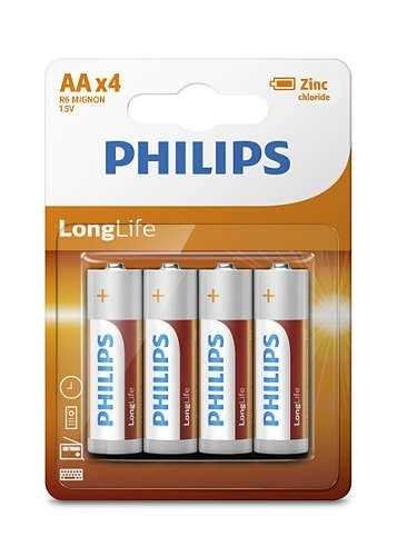 Philips LongLife AA batérie 4 ks blister