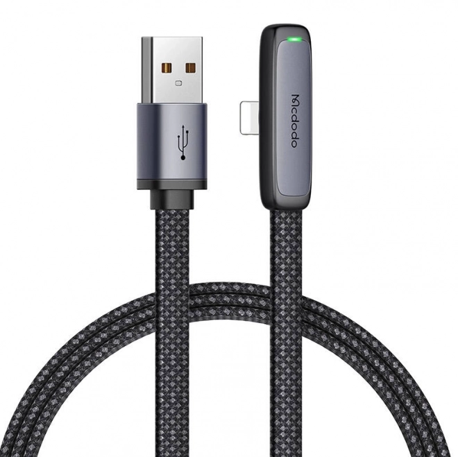 Kábel USB na Lightning so zahnutým konektorom Mcdodo 1,2m čierny