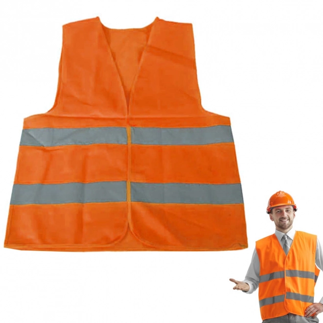 Výstražná reflexná vesta oranžová XL
