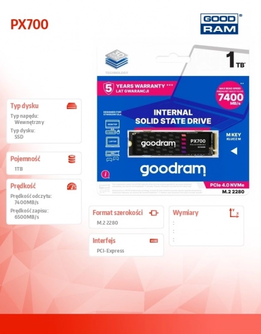 Rýchly SSD disk Goodram PX700