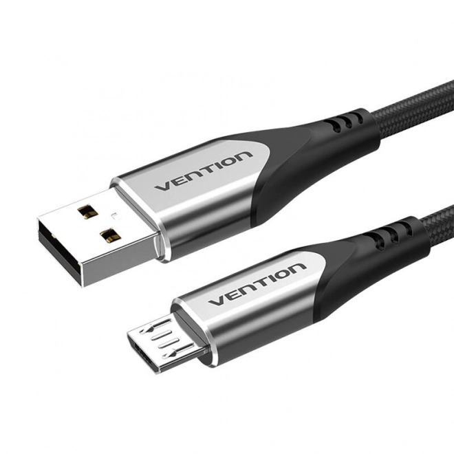 Šedý USB kábel 2.0 A na Micro USB Vention COAHD 0,5 m