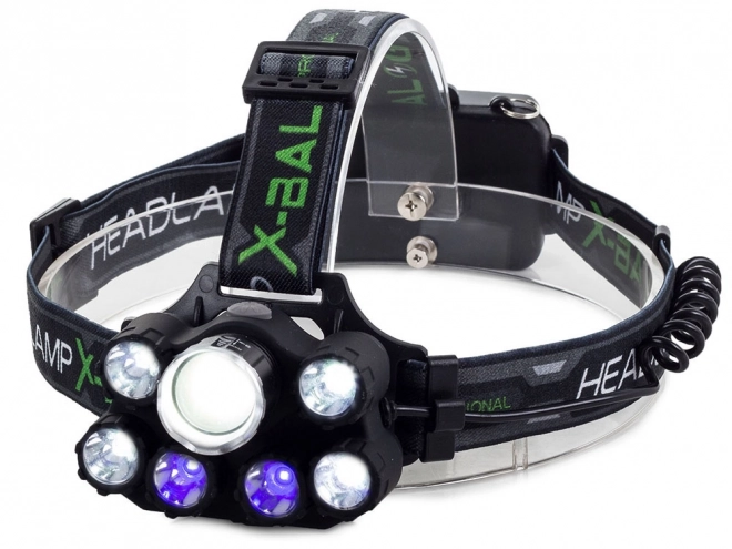 Profesionálna čelovka s LED Cree XM-L T6 a UV Bailong