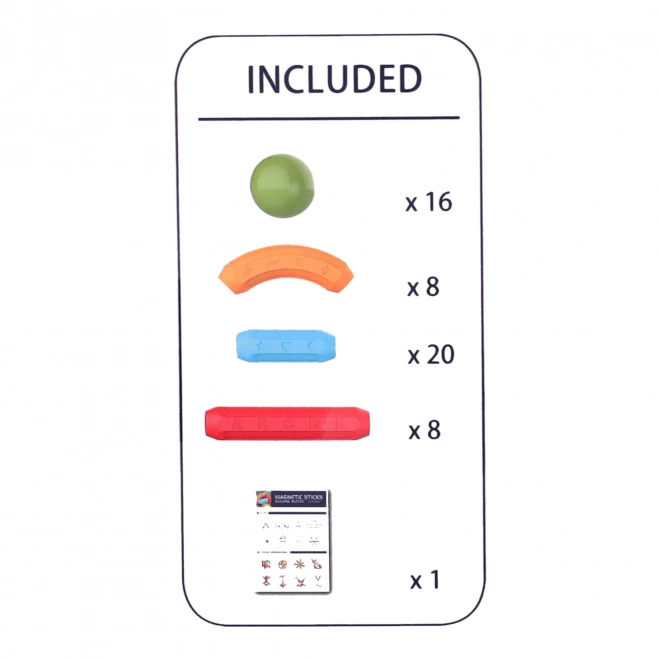 Magnetické stavebné kocky - sada 52 dielov