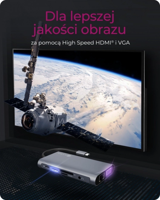 Stolová stanica USB-C s duálnym video výstupom