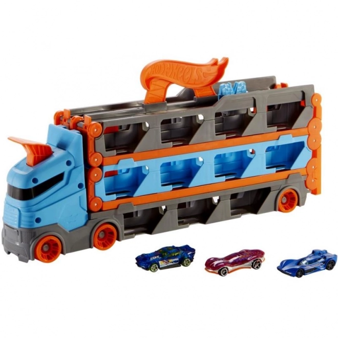 Hot Wheels pretekársky prepravník 2v1