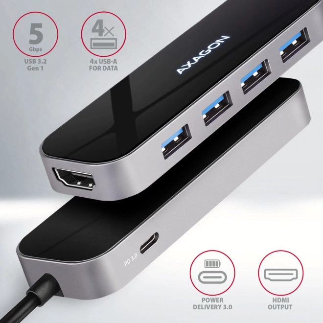 Wieloportový hub s HDMI a USB-C