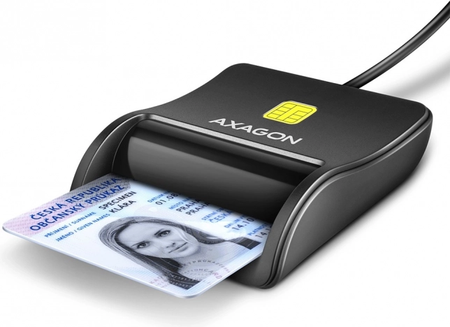 Čítačka kariet AXAGON CRE-SM3N USB, 1,3m kábel