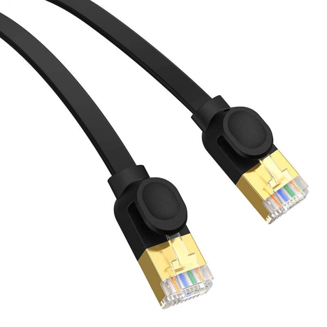 Plochý Ethernet kábel Baseus RJ45 Cat 7 1m čierny