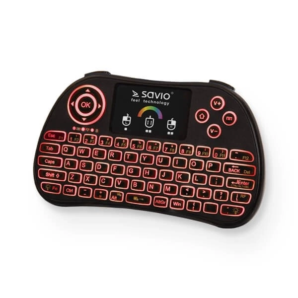 Podsvietená mini bezdrôtová klávesnica RGB TV Box, Smart TV, konzoly, PC, KW-03