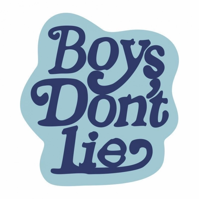 Dekoratívny mäkký koberec 'Boy's don't lie' 80 x 80 cm - modrý