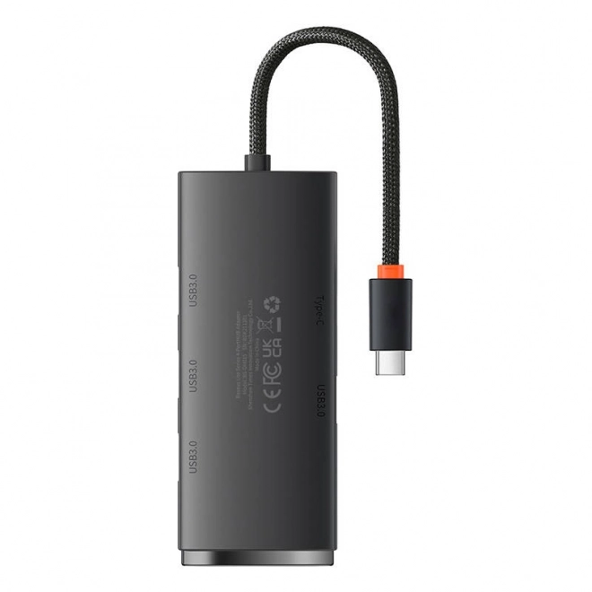 4-portový USB-C adaptér Baseus OS-Lite čierny