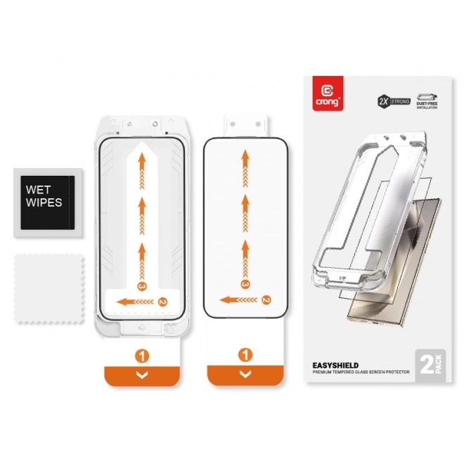 Tvrdené sklo Crong EasyShield 2-Pack - Samsung Galaxy S25+/S24+