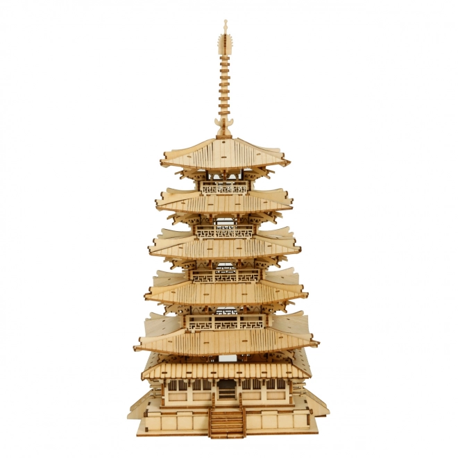 RoboTime Drevené 3D puzzle - Päťposchodová pagoda