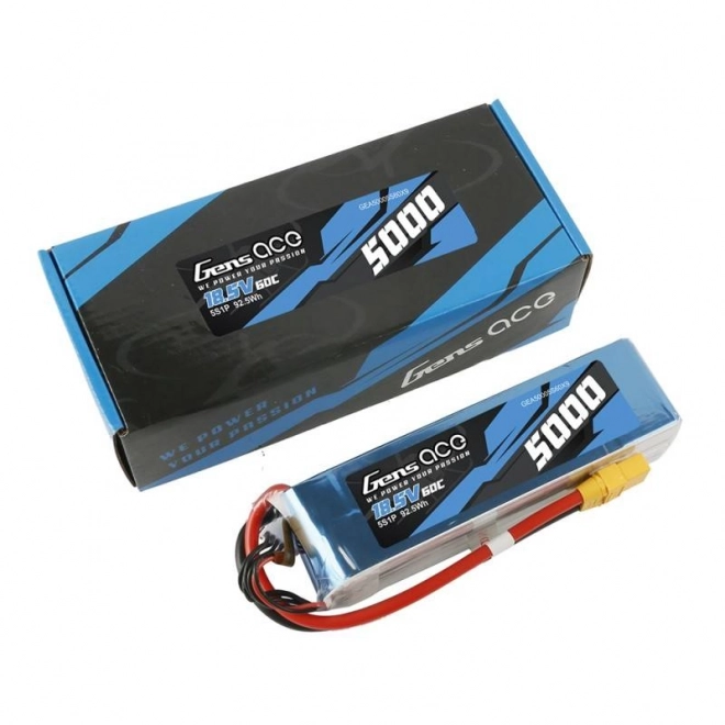LiPo batéria Gens Ace 5000mAh 18,5V 60C pre RC modely